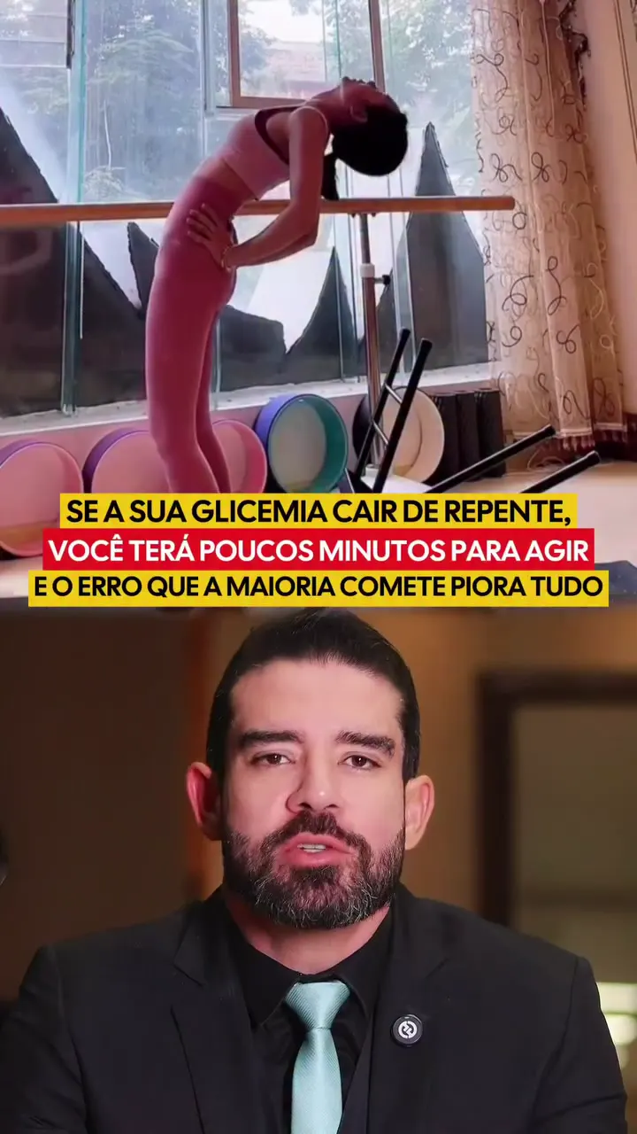 Reels real do Dr. Marlon Batista sobre queda de glicose, com 463 mil reproduções